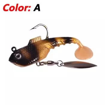 Rotating Sequin Anti-Snag Soft Lure: Realistic Jumps for Cross-Border Fishing. 6.5 cm / 11 g
