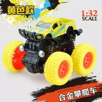 Rotating Stunt Climbing Car 1:32 Double Inertia Graffiti Alloy Car, Off-Road 4Wd Model Toy Car