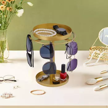 Rotating Sunglass Organizer,Eyeglass Holder Stand Decoration Rack Perfumes Bracelet Storage with