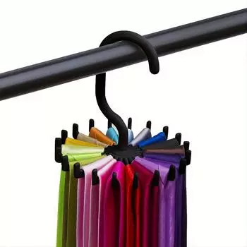 Rotating Tie Rack Adjustable Tie Hook Men s Tie Storage Hook Closet Rotating Hook Belt Scarf Hook Plastic Mini Hanger