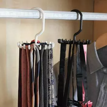 Rotating Tie Rack Adjustable Tie Hook Men s Tie Storage Hook Closet Rotating Hook Belt Scarf Hook Plastic Mini Hanger