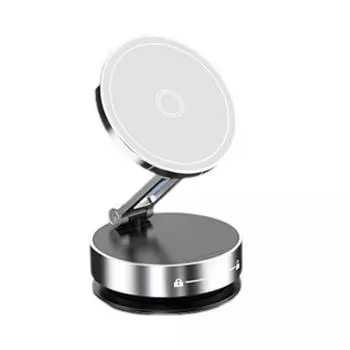 Rotation Magnetic Phone Holder Double Sided Adsorption Bracket New Car Navigation Bracket серебряный