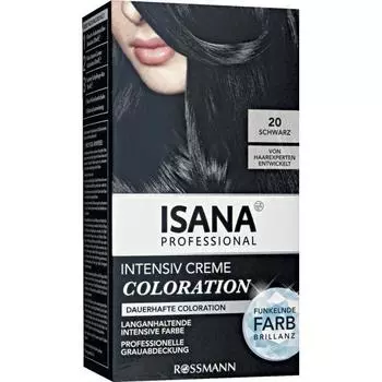 Rothman ISANA Intensive Hair Cream Coloration 20 Black 1st