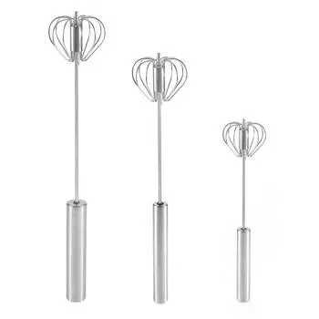 Роторный миксер из нержавеющей стали, полуавтоматический роторный венчик для яиц, ручной миксер для взбивания молока, инструменты для выпечки, отправка вручную 25.4 cm