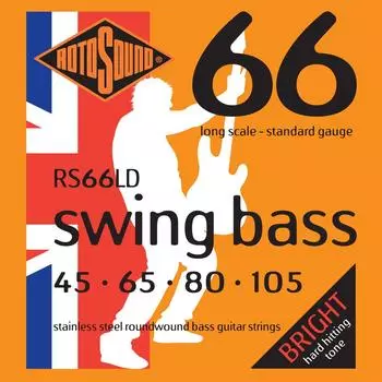 ROTOSOUND RS66LD Swing Bass 66 Standard LONG SCALE струны для электробаса 45-105