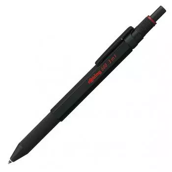 RoTring 600 3в1 0,5 мм 2164108 Rotling Multi Pens Black 2 Color Black Red +Shappen в коробке