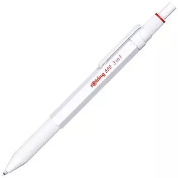 rOtring Многофункциональная ручка 600 Permanent White 3 в 1 Шариковая ручка 2 цвета и механический карандаш в косметичке 2149494 (Красный Черный) &