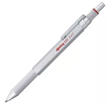 Rotring Multi Pen Silver 600 3in1 2164109 rOtring Mechanical Pencil Luxury Writing Instrument Stationery Made in Germany Drafting Pen Professional