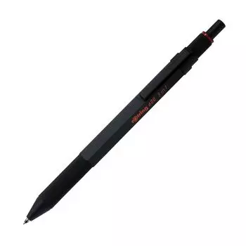rOtring rot ring 600 3в1 мульти ручка черная 2 цвета (черный Красный) + механический карандаш 0,5 мм В комплект входит косметическая коробка с многофункциональной ручкой поворотного типа.