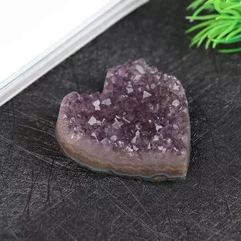 Rough Uruguay Heart Shaped Amethyst Geode Cluster Crystals Natural Healing Stone