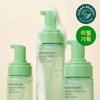 Round Around Comfort Green Tea Trouble Bubble Foam 200 мл поштучно/план пополнения [Single item] 200ml