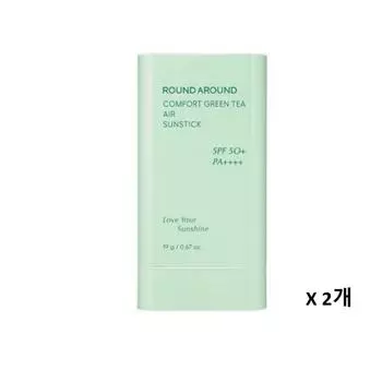 Round Around Green Tea Cica Mild Sun Stick, 19 г, 2 шт.