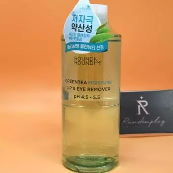 Round Around Green Tea Средство для снятия макияжа с губ и глаз с легкой кислотностью 300 мл, 1 шт.
