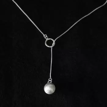 Round Ball, Long Tassel Necklace, Super Fairy, High Appearance, Versatile Temperament, Feminine Style, Niche, Light Luxury, Simple Clavicle Chain