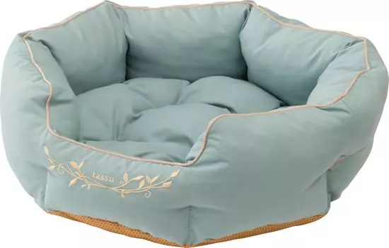 Round bed premium satin pet bed tassu 5020cm 168-6165A4 зелёный