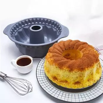 Round Cake Mold Heat Resistant Bread Mold Kitchen Baking Tool Charlotte Cake Pan Pastry серый