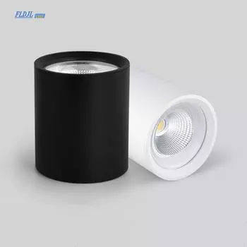 Round dimming COB LED downlight 7W 12W 15W 20W 25W 30W LED ceiling spotlight AC110v 220v LED free hole lamp home lighting 7W&3000K&Not dimmable чёрный