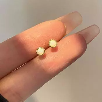 Round Earrings Small Mini Student Earrings Don t Need To Be Taken Off When Sleeping