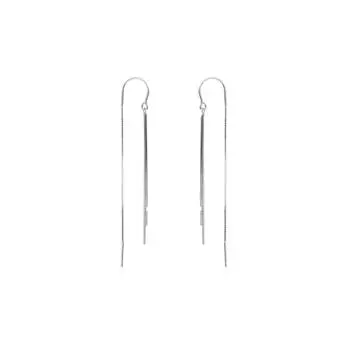 Round Face Thin Ear Chain Femininity Niche Design Fashion Internet Celebrity Personality Long Snake Bone Chain Fringed Earrings