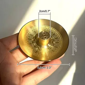 Round Incense Burner 9 Hole Incense Holder Incense Stick Plate Tray Palo Santo Holder Sage Holder For Mediation Yoga Ritual S