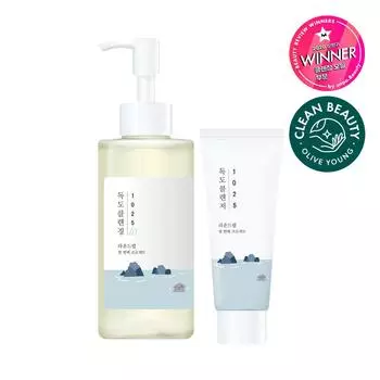 Round Lab 1025 Dokdo Очищающее масло 200 мл Специальный набор (+Очищающее средство Токдо 40мл)