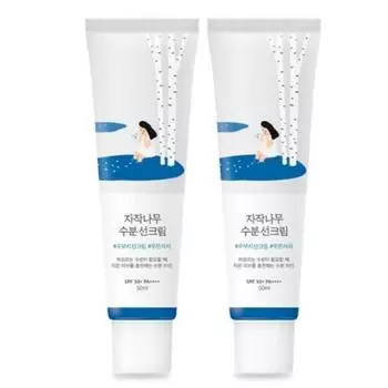 ROUND LAB Березовый сок увлажняющий солнцезащитный крем 1+1 набор