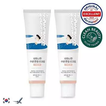 ROUND LAB березовый увлажняющий тонизирующий солнцезащитный крем 50мл