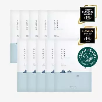 Round Lab [сильно клейкая охлаждающая успокаивающая] Round Lab 1025 Dokdo увлажняющая гелевая маска для лица 10 листов