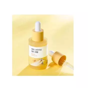 ROUND LAB Vita Niacin Blemish Serum 30 мл, Осветляющий, Успокаивающий, Увлажняющий, Корейская косметика, Kbeauty, образец