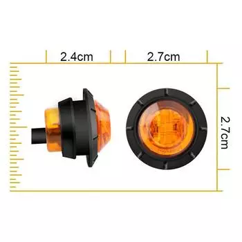 Round LED 3/4 inch Trailer Side Marker Light Yellow/Red/White/Blue Waterproof Front Rear Trucks Tractors Clearance Lights OBD2 синий