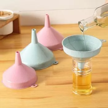 Round Mouth Wine Funnel with Hanging Hole Soy Sauce Small Funnel For Liquid Oil Water Sugar S синий