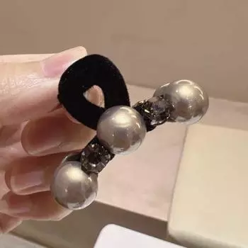 Round Pearl Small Hair Claw Women Girls Sweet Elegant High Ponytail Hair Clip Barrettes Hairpins Styling Korean Hair Accessories