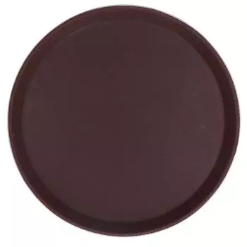 Round Serving Tray Nonslip Rubber Tempered Glass Fiber Heat Resisting Wide Application Round Tray 35cm Round