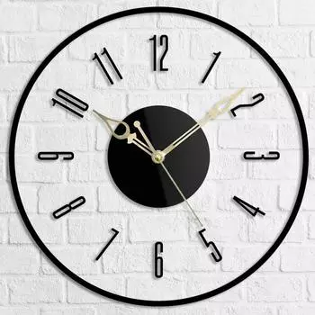 Round Shape Acrylic Sleek Numeric Silent and Sweep Wall Clock for Living Room Home Bedroom & Office Wall Decoration (Transparent, 12 Inch) Analog