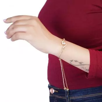 Браслет круглой формы из белого австрийского хрусталя