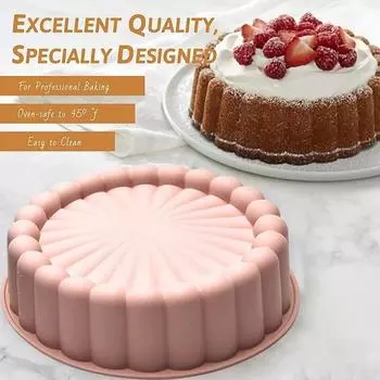 Round Silicone Charlotte Cake Pan Silicone Cake Mold Bread Toast Strawberry Shortcake Cake Sponge Flan Mould Baking Tools