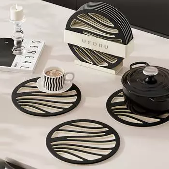Круглая/квадратная изоляционная подкладка для рабочего стола, термостойкая, нескользящая подставка для чашки для домашней кухни