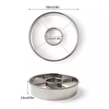 Round Stainless Steel Donut Special Cutting Mold for Household Baking Mousse Ring Underwire Cookie Pressing Film серебряный