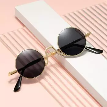 Round Sunglasses Retro Trendy Male Hip Hop Wedding Best Man Sunglasses Female Hong Kong Style Classical Prince Glasses