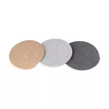Round Table Decoration Christmas Decoration Coasters Heat Insulation Pads Placemats Tableware Pad dark gray large