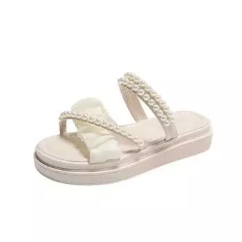 Round Tip Anti-slip Summer Flip Flops For Men Slippers White Mens Sandals Luxury Brand Shoes Man Sneakers Sports High-level 35