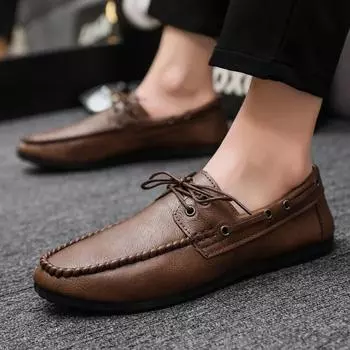 Round Toe Man Casual Shoe Slip-on Loafers Classic Original Shipping Free Cheap Clearance In Promotion New Leather Shoes for Men 39