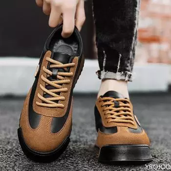 Round Toe Sole Shoes Sneakers Fashionable New Large Size Men s Sports Shoes Comfortable Breathable Lace-up Casual Shoes 39