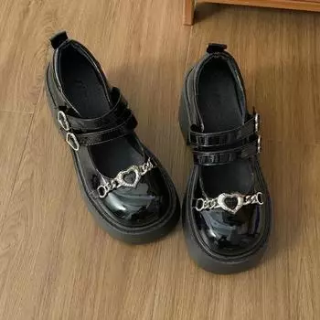 Универсальные туфли с круглым носком и толстой подошвой для женщин, новое летнее платье 2024 года с неглубоким носком и толстым каблуком 35 бежевый