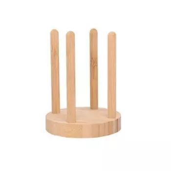 Round Wood Paper Cup Dispenser 1/2 Grids Water Cup Organizer Universal Disposable Cup Rack Picnics 1 Grid