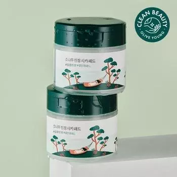 Круглая обертка Pine Calming Cica Pad Double Plan (50 листов + 50 листов)