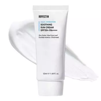 Rovectin Inorganic Jacha Aqua Moisture Sun Cream SPF50+ PA++++, 50мл, 1 шт. Популярная корейская косметика