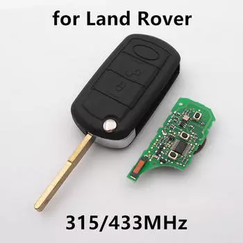Rover RANGE ROVER LR DISCOVERY 3-кнопочный брелок/чип PCF7941/3BT/315 МГц/433 МГц/ лезвие HU101 315Mhz чёрный