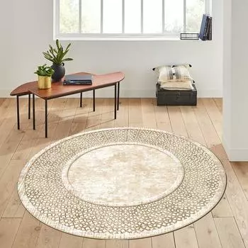 Rovigo Home Цифровая печать Моющийся нескользящий круглый ковер для гостиной RVG7288-SD753