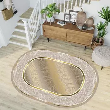 Rovigo Home Цифровая печать Моющийся нескользящий овальный ковер для гостиной RVG7203-SD378